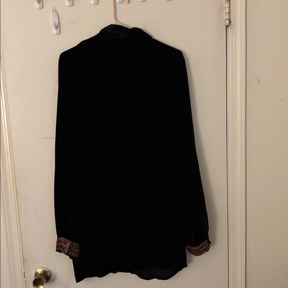 Johnny Was Black Tunic with Orange Embroidery - Picture 2 of 2